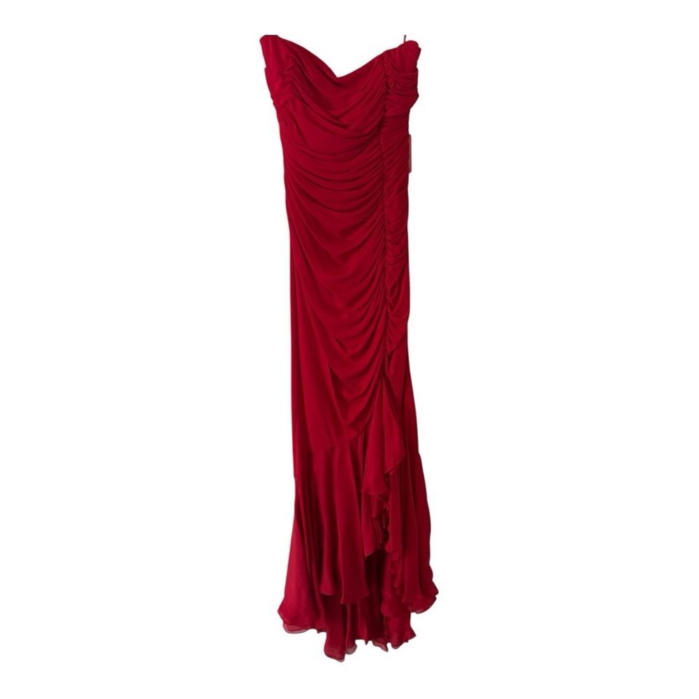 Vintage Red Rimini Elegant Red Strapless Dress - Picture 2 of 7